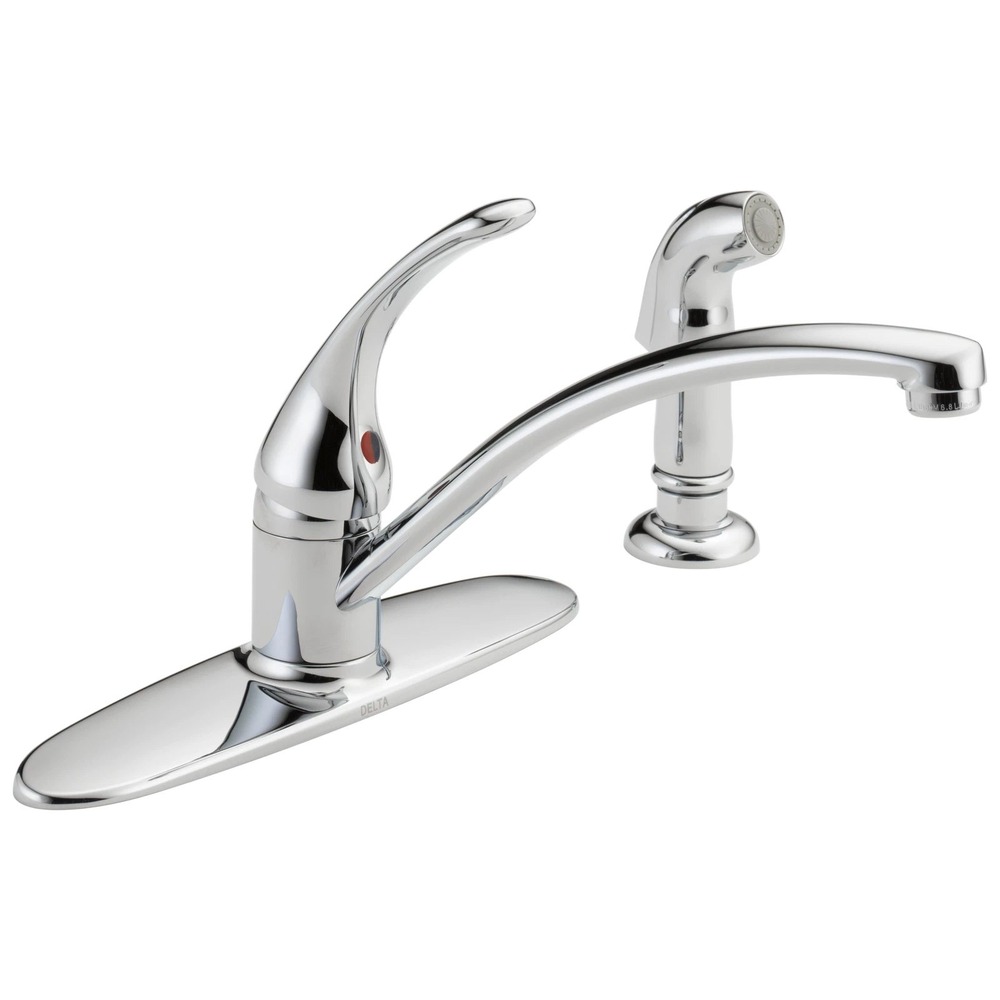 Delta Foundations Kitchen Faucet Home Chrome Single Handle Side Spray 10901LF